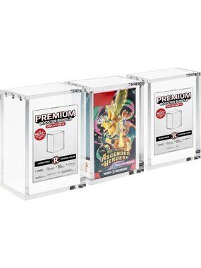 3-Pack Premium Magnetic Acrylic Display Cases - Tall Booster Bundle for